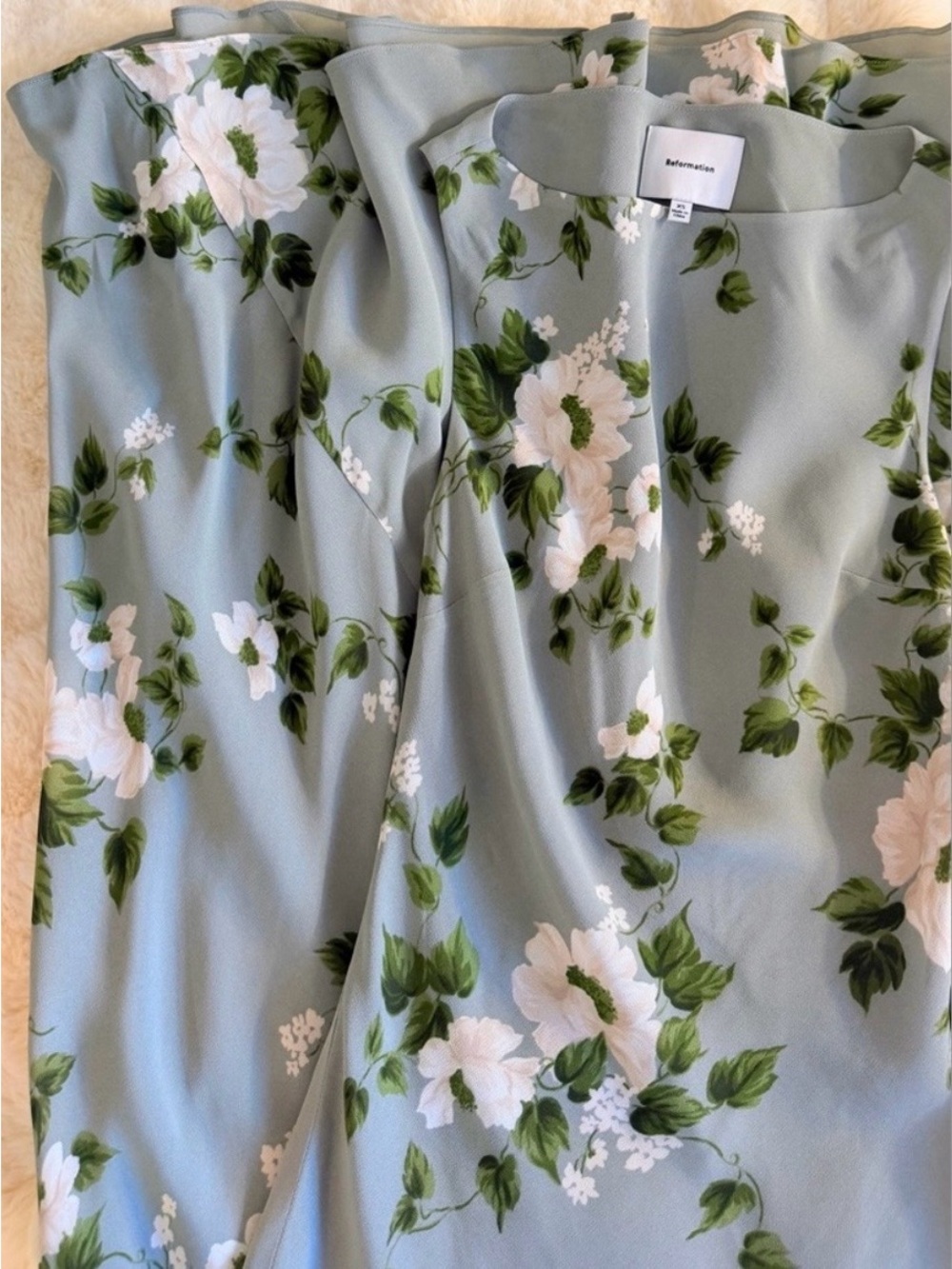 Reformation Prescott Dress In Greenery, NEW WITHOUT TAGS, NEVER WORN. - Picture 4 of 7